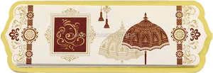 Traditional Indian Wedding Card Design PNG