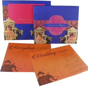 Traditional Indian Wedding Invitation Cards PNG image