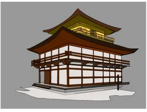 Traditional Japanese Architecture Illustration