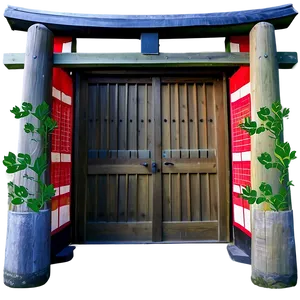 Traditional Japanese Door Png Jqq PNG image