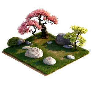 Traditional Japanese Garden PNG Lvg25