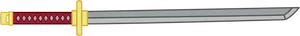 Traditional Japanese Katana Sword PNG image