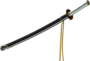 Traditional Japanese Katana Sword PNG image