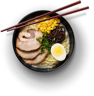 Traditional Japanese Ramen Bowl