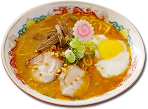 Traditional Japanese Ramen Bowl