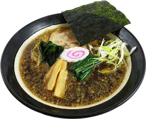 Traditional Japanese Ramen Bowl