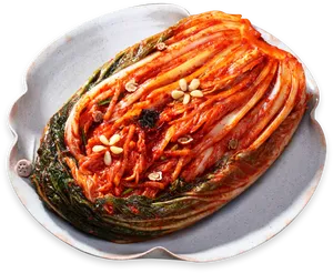 Traditional Korean Kimchi Dish PNG image