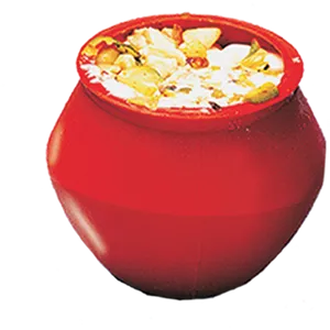 Traditional Kulfiin Clay Pot PNG image