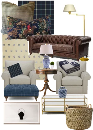 Traditional Living Room Furniture Collection PNG image