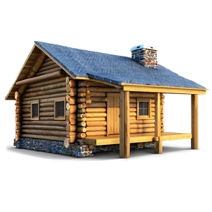 Traditional Log Cabin Design PNG 06122024