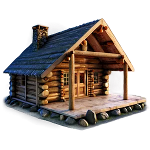 Traditional Log Cabin Design PNG Oiq