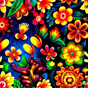 Traditional Mexican Floral Patterns Png Hbd64 PNG image