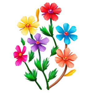 Traditional Mexican Paper Flowers PNG 30 PNG