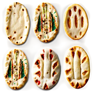 Traditional Naan Bread PNG Tty