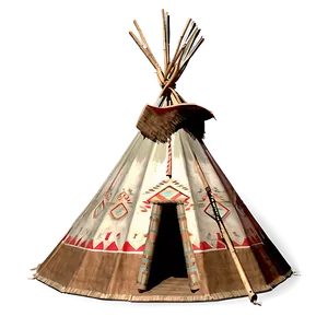 Traditional Native American Teepee PNG Efk14 PNG