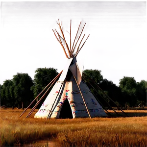 Traditional Native American Teepee PNG Xqb