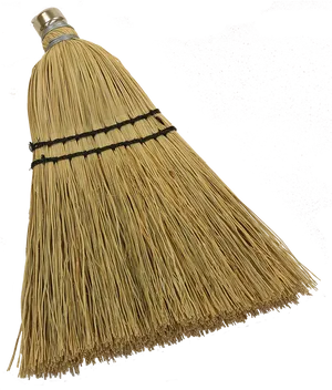 Traditional Natural Fiber Broom Image PNG image