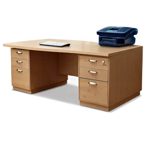 Traditional Office Desk PNG 06122024