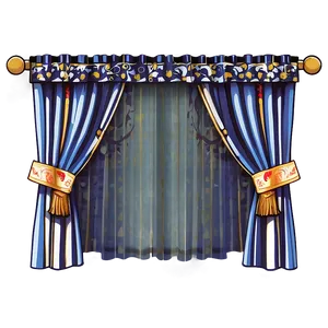 Traditional Patterned Curtain Png 61 PNG image