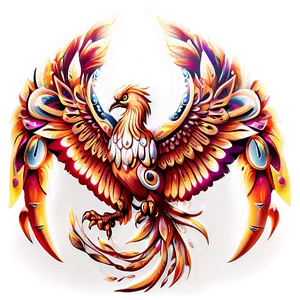 Traditional Phoenix Emblem PNG Dxw PNG