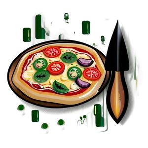 Traditional Pizza Vector Illustration PNG 06262024