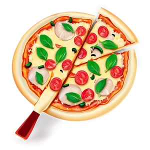 Traditional Pizza Vector Illustration PNG Yor PNG