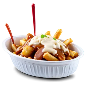 Traditional Poutine With Gravy PNG Hlr17