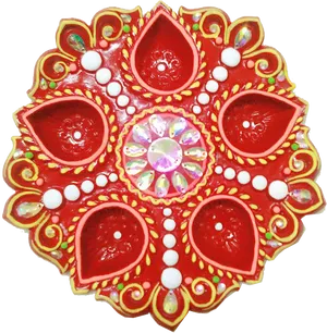 Traditional Rakhi Pooja Thali Design PNG image