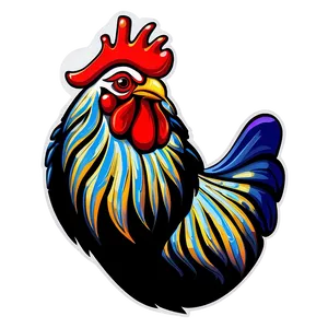 Traditional Rooster Emblem PNG 05242024