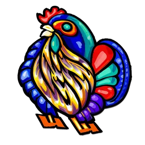 Traditional Rooster Emblem PNG 98