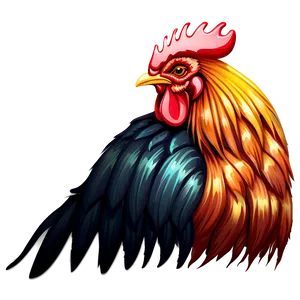 Traditional Rooster Emblem PNG Hvb