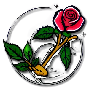 Traditional Rose Tattoo Artwork Png 72 PNG image