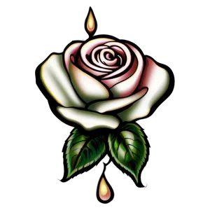 Traditional Rose Tattoo Artwork PNG Suy34