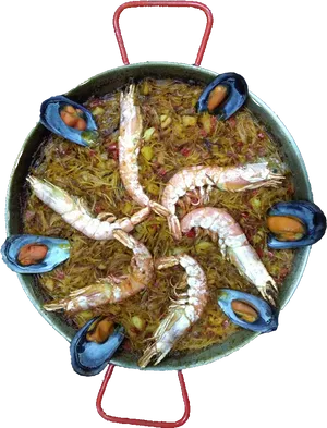 Traditional Seafood Paella Dish PNG
