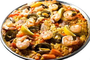 Traditional Spanish Paella Dish PNG