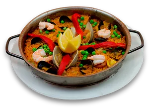 Traditional Spanish Paella Dish PNG
