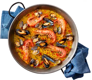 Traditional Spanish Paella Dish PNG