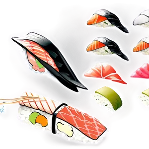 Traditional Sushi Plate PNG 05212024