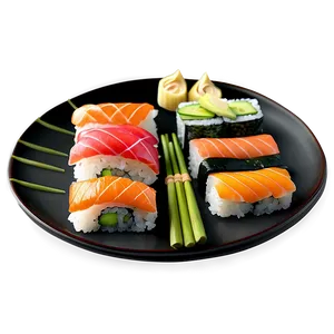Traditional Sushi Plate PNG Wsk