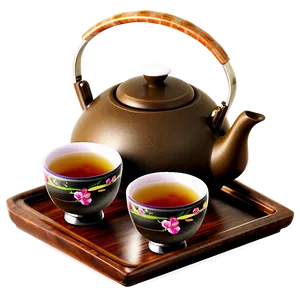 Traditional Tea Set PNG 06262024 PNG