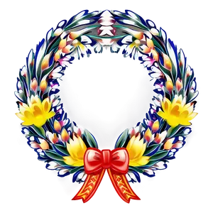 Traditional Ukrainian Wreath PNG 05242024