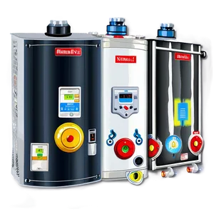 Traditional Vs Tankless Water Heater Png 06262024 PNG image