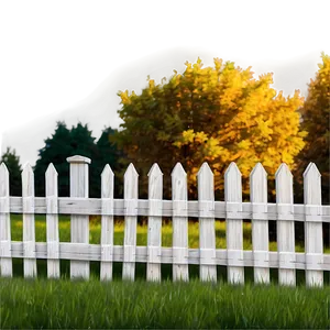 Traditional White Picket Fence Png 06272024 PNG image