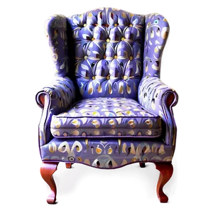 Traditional Wingback Armchair Png 26 PNG image