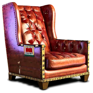 Traditional Wingback Armchair Png Bie PNG image