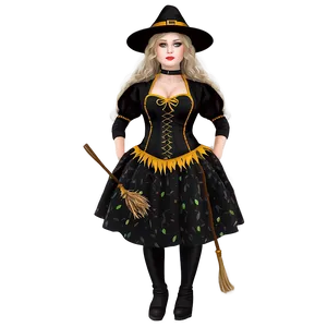 Traditional Witch Costume PNG 05062024