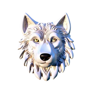 Traditional Wolf Head Carving PNG 06122024 PNG