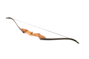 Traditional Wooden Recurve Bow PNG image