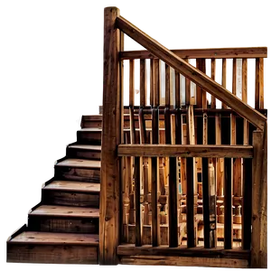 Traditional Wooden Stairs Png Xfc PNG image