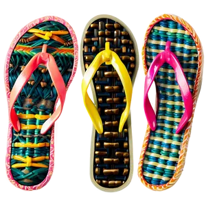 Traditional Woven Flip Flop PNG 06132024 PNG
